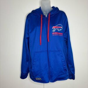 NFL Combine Training Buffalo Bills Zip up Blue Hoodie sweatshirt size large